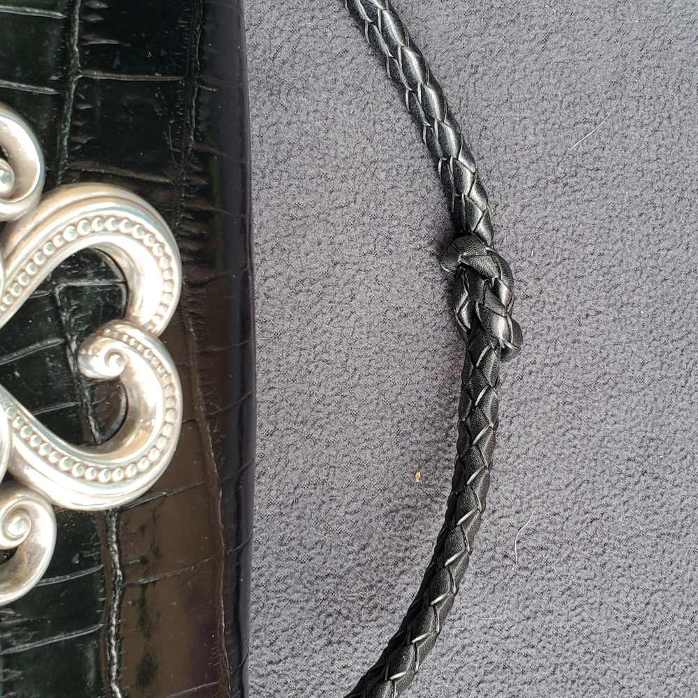 Brighton Black Shoulder Bag with Silver Heart Accent - Picture 3 of 3